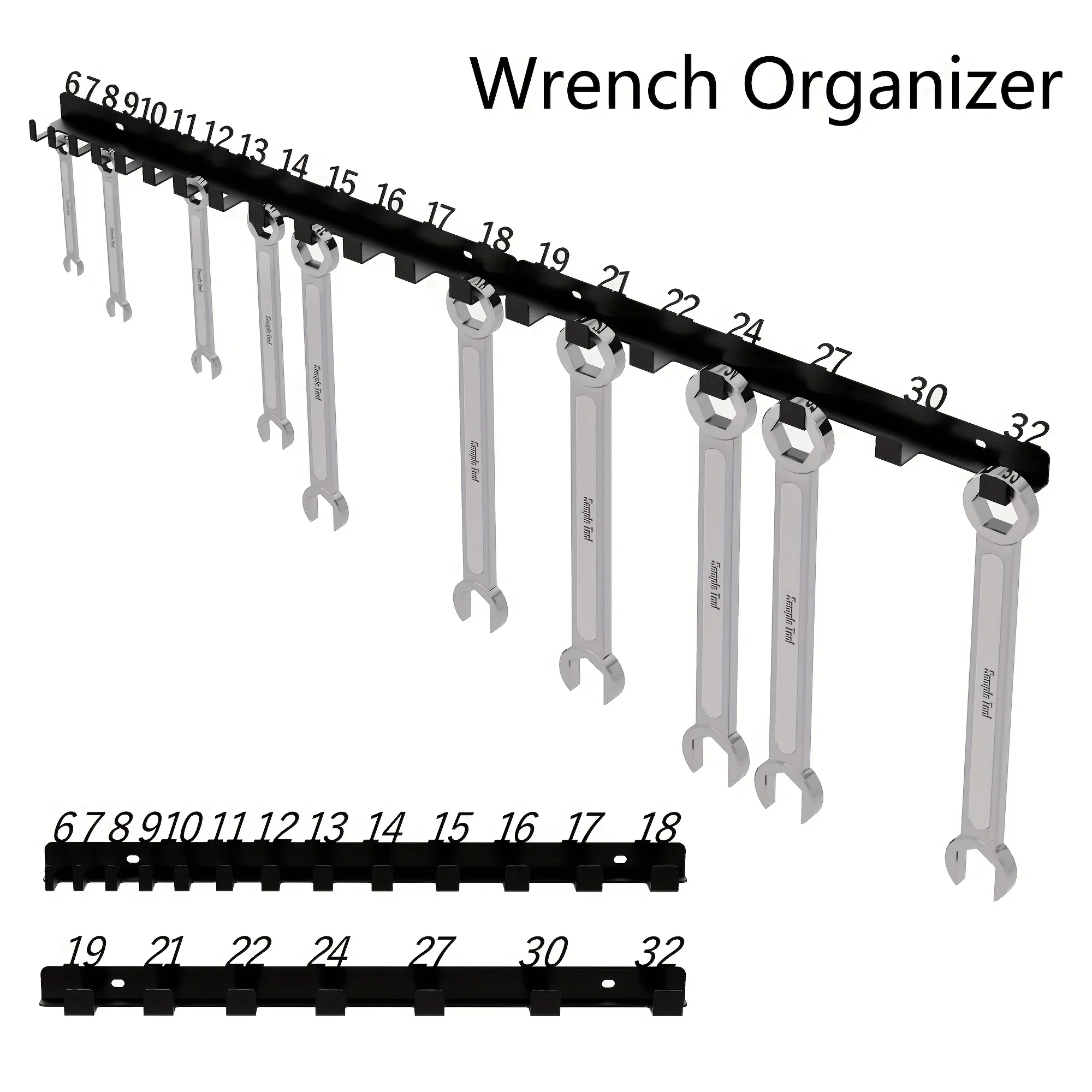 2D 1pc Durable Heavy-Duty Metal Wall-Mounted Screw Organizer with Numbered Slots  Durable Screw Organizer