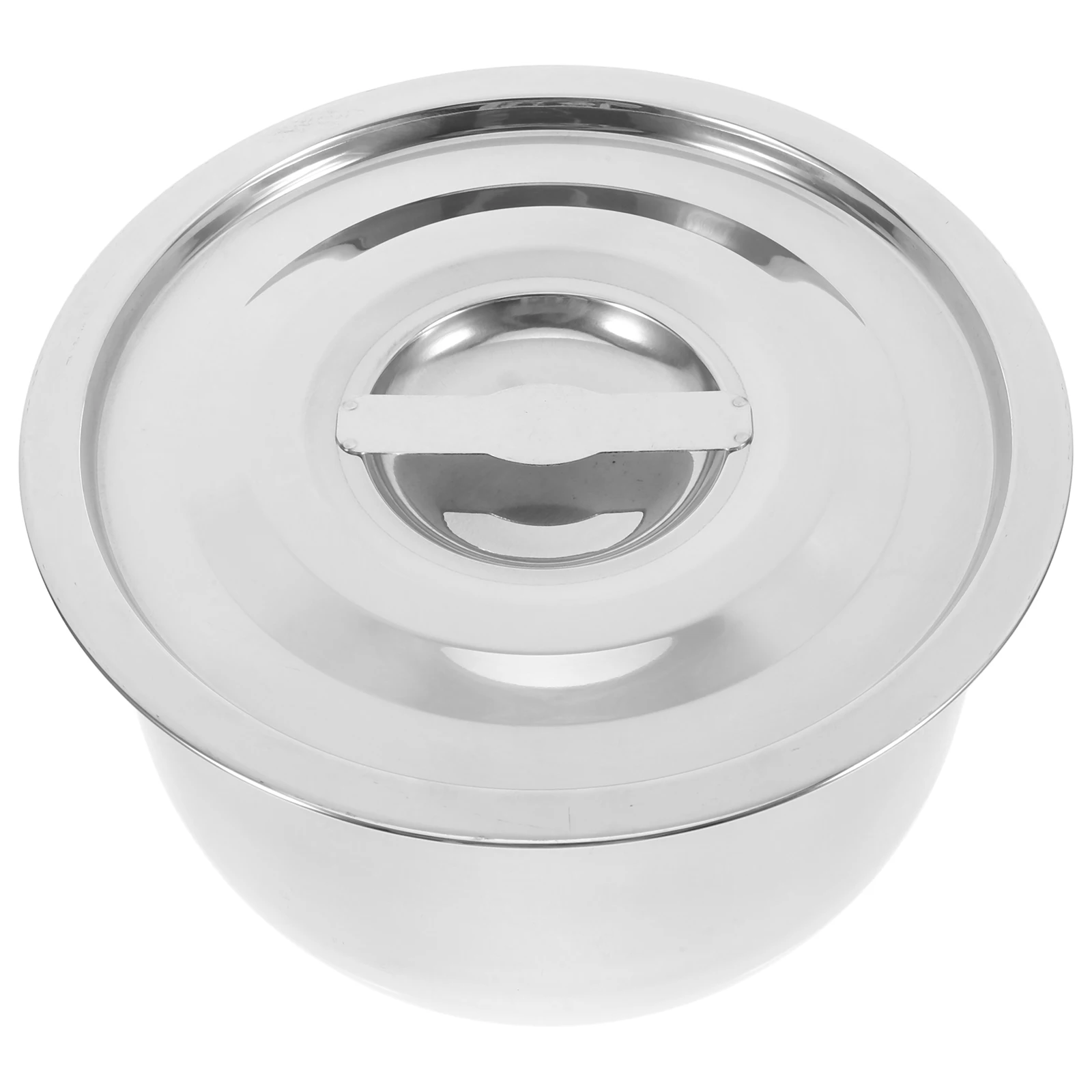 

20Cm Stainless Steel Storage Bowl 301 Leakproof Lid Soup Basin Mixing Serving Condiment Pot Food Container For Kitchen