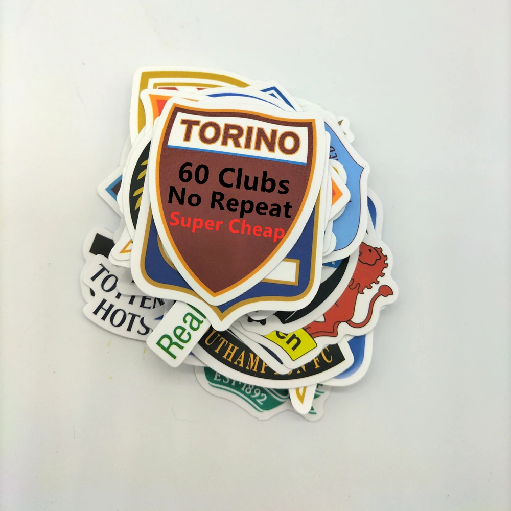 Italy Logo for Soccer Turin Fans Clubs Bar Decoration Wall Stickers Football Souvenir 60Pcs No Repeat Laptop Phone Case Sticker