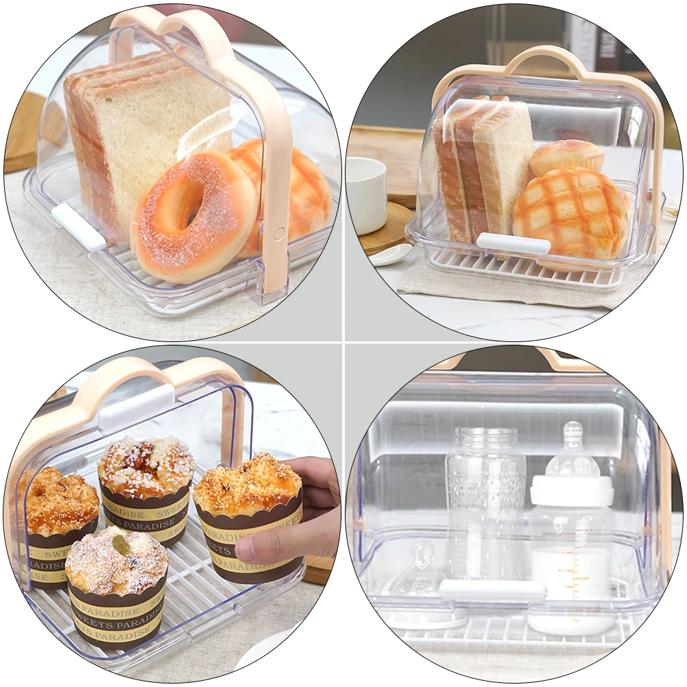 

Plastic Baby Bottle Organizer Case Transparent Lid Detachable Tray Storing Nursing Bottles Pacifiers Breast Pump Parts