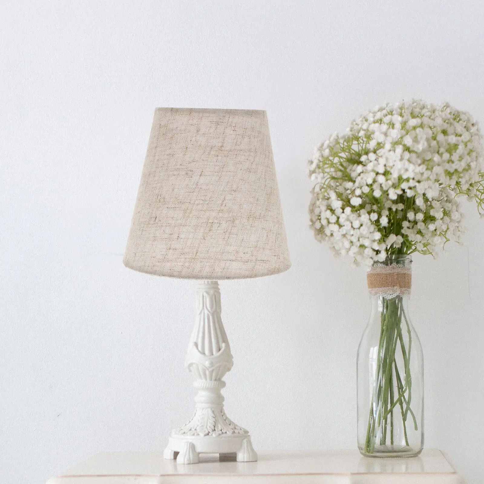 

Colorful Fabric Lampshade Red White Desk Table Pendant Light Shade Modern Bedside Lamps Cover Small Size Easy