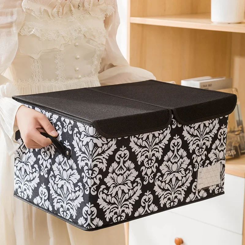 

Double Cover Finishing Box, Sweater Clothing Storage Box, Flexible and Multi-purpose Foldable Clothes Organizer