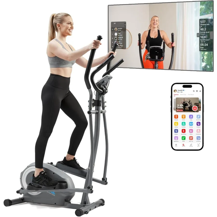 

JLL умный вертикальный эллиптический кросс-тренажер для всего тела, компактный малоударный кардио-машина для дома, тренировки рук, ног, шепот-тихий H