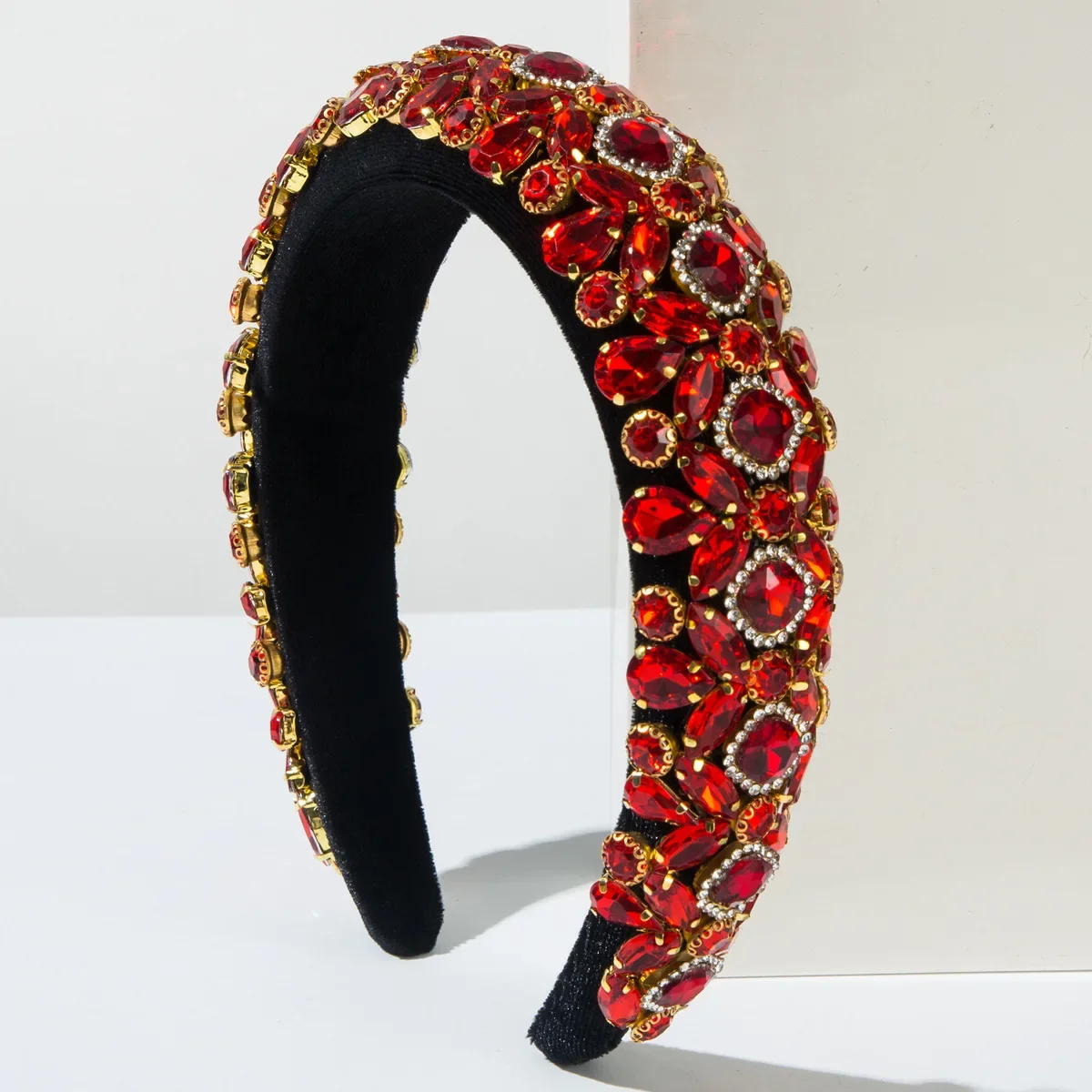 

Vintage headband, luxurious and elegant, high-end evening hair accessory, Baroque wide flannel, heavy industrial palace style