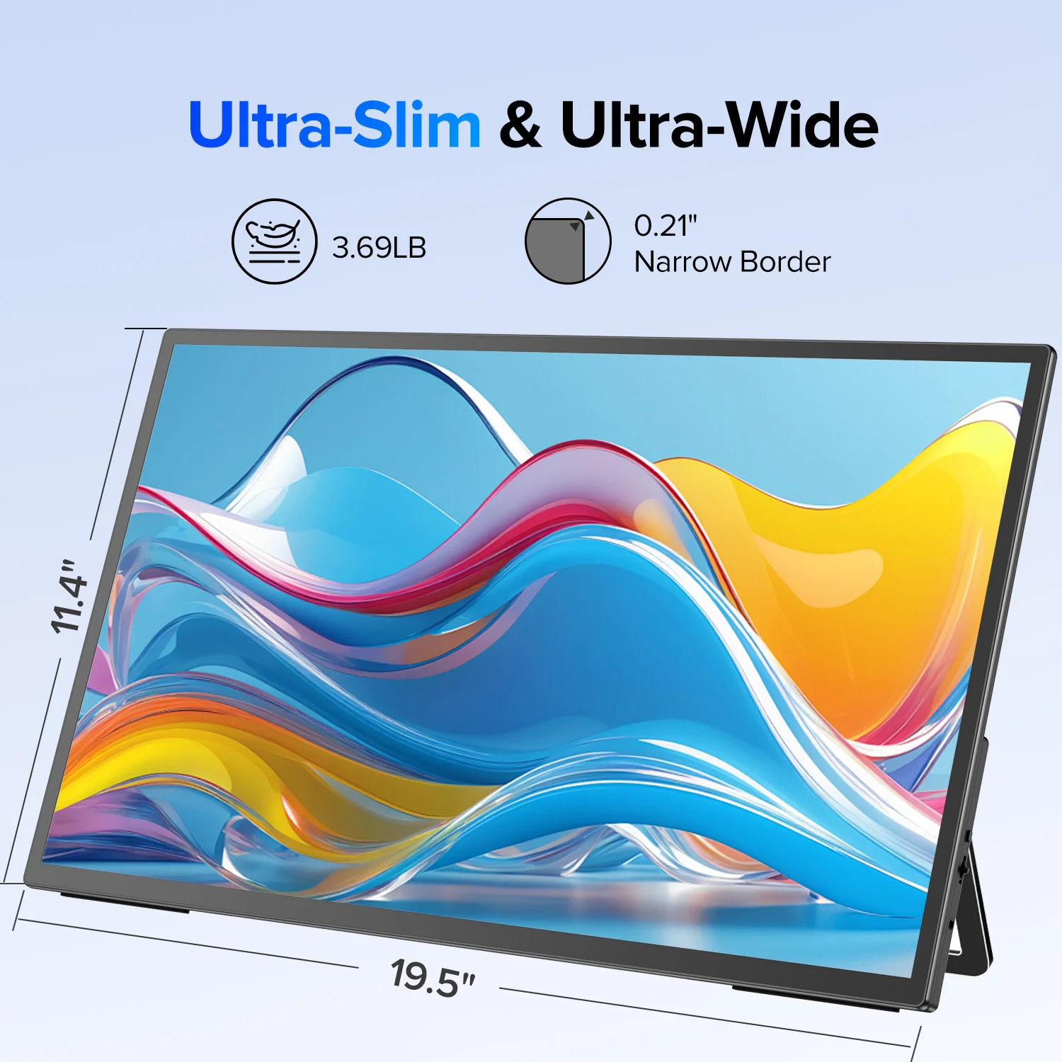 Cdisplay Monitor portatile grande da 21,5" Monitor da gioco Full HD120 Hz 180 °   Schermo da viaggio da gioco con supporto regolabile per laptop desktop