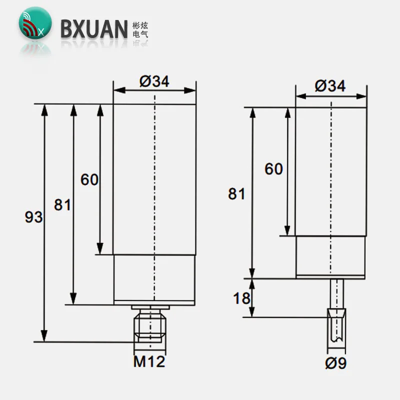 M30 capacitive proximity switch sensor 1-25mm detection distance DC 3-wire material/liquid level detection NO/NC 2-wire 220V