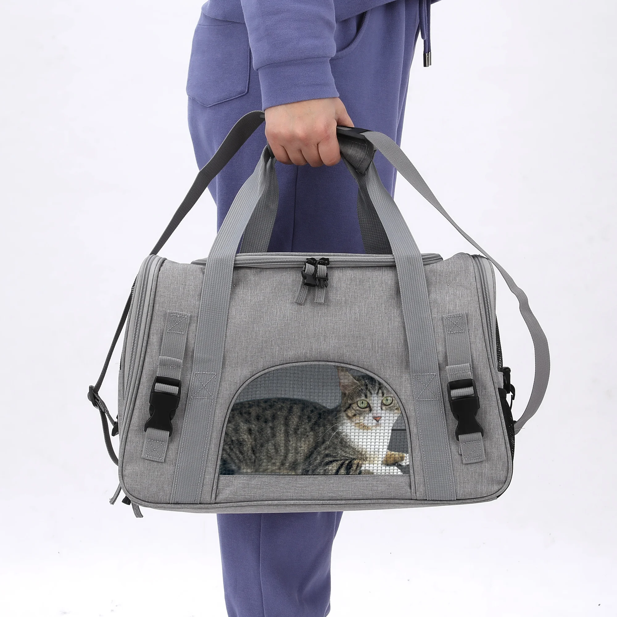 Pet Carriers Backpack Portable Breathable Foldable Shoulder Bag Cat Dog Carrier Bags Outgoing Travel Pets Handbag Transport Bag