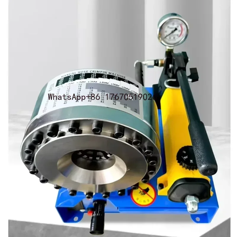 2026-Oil Pipe Manual Pipe Crimping Machine Hydraulic Hose Press with 7 molds High Pressure Explosion-proof Pipe Brake