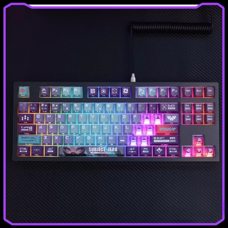 Set Keycap Tema Transmisi Anime Keycap Buatan Tangan Asli Kustom Sublimasi PBT Profil Ceri untuk Hadiah Keyboard Mekanis