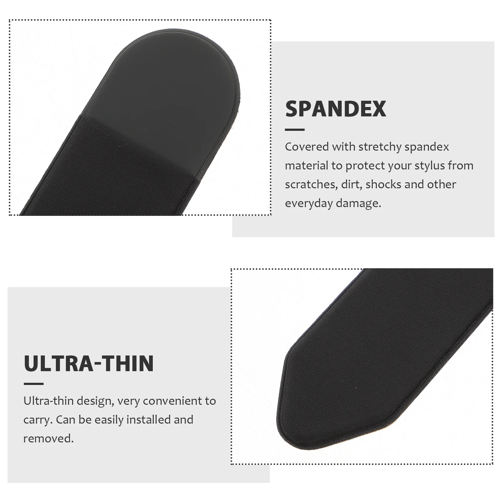 

5Pcs Stylus Holder Adhesive Sleeve Pen Cover Protective Spandex Sleeve for Tablet Phone Accessories Scratch Resistant Shockproof