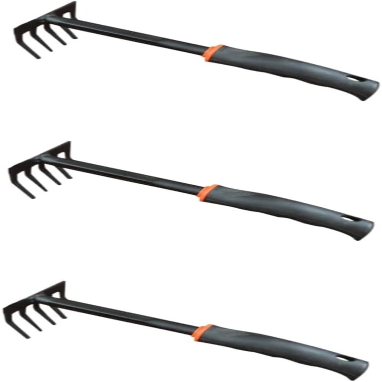 

3pcs Hand Rake Garden Tool Set - Tiller, Aerator, Cultivator - Lawn Gardening Hand Tools Mini Leaf Rake, Short Hand Tool