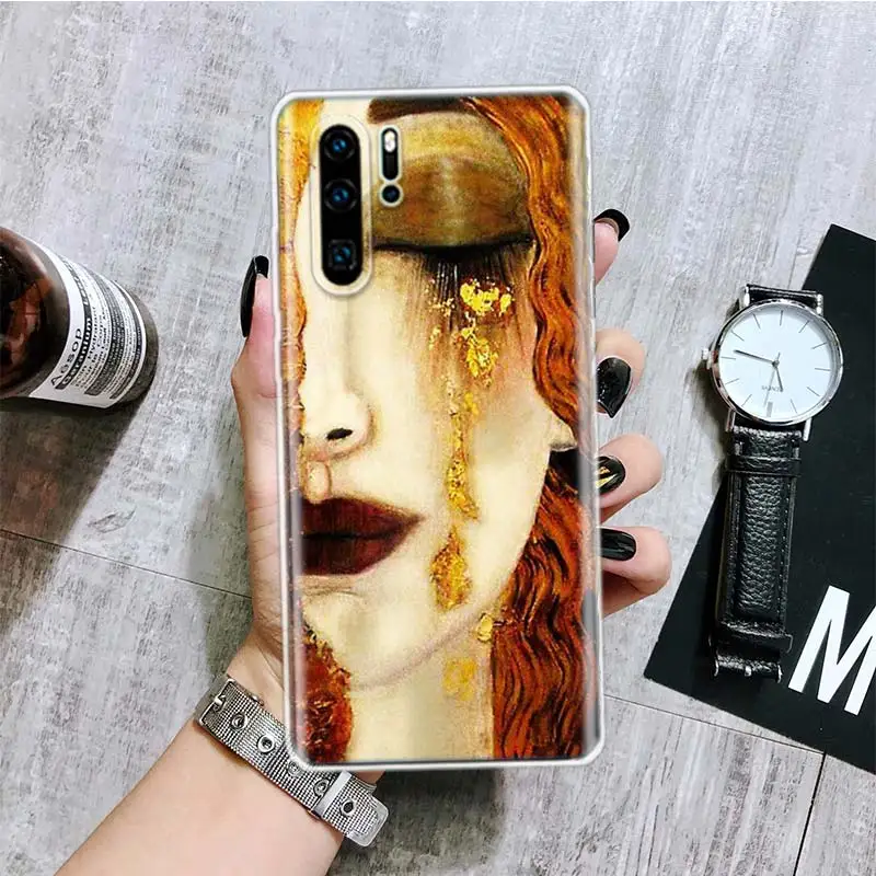 Kiss by Gustav Klimt Desig Phone Case For Huawei Honor 10 9 20 9X 8A 8X 8S Lite Pro Y5 Y6 Y7 Y9S P Smart Z 2019 2021 10i 20i Cov