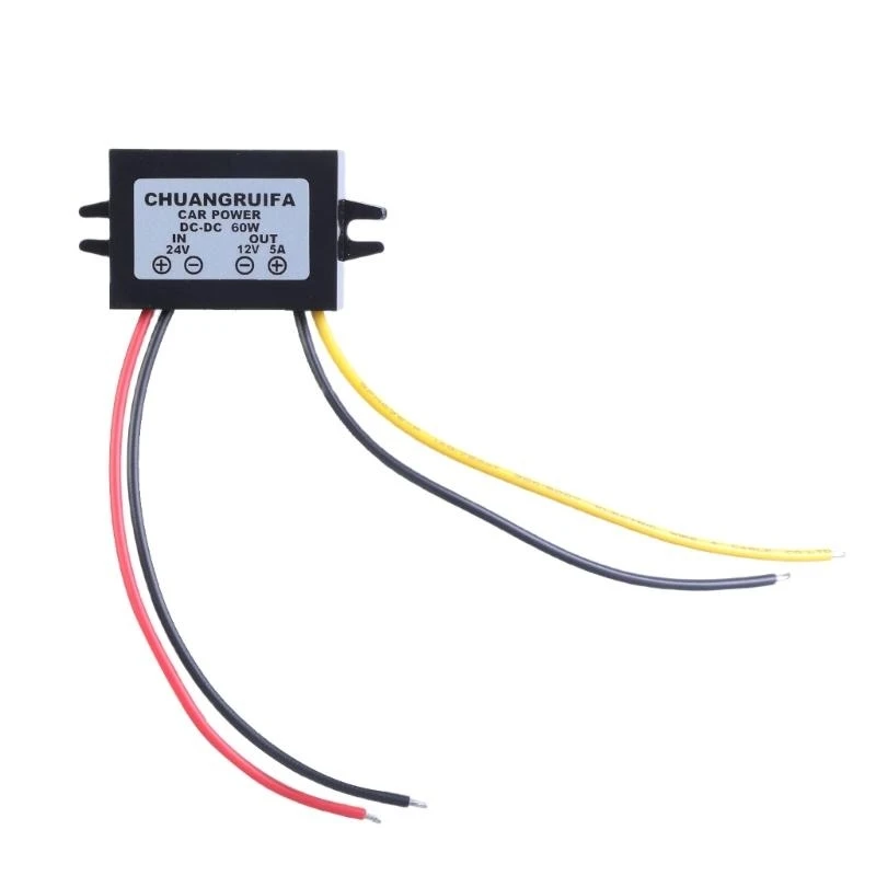  24V to 12V 5A 60W Adaptive DCDC Converter Power Supply Regulator Module for Security Camera Car Electronics