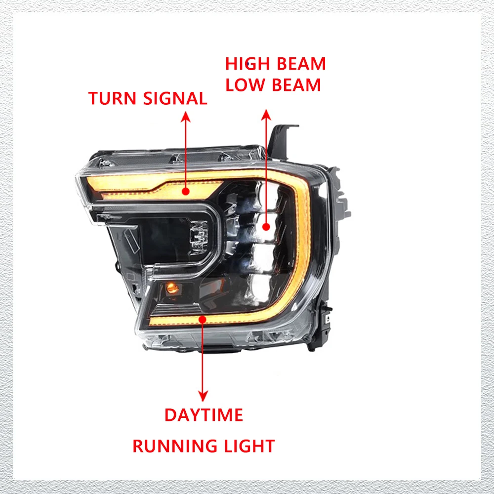 

Styling LED HeadLights For FORD RANGER T9 22-24 New Style Led DRL Car Head Lamp Assembly Signal Accessories Modified Lamp