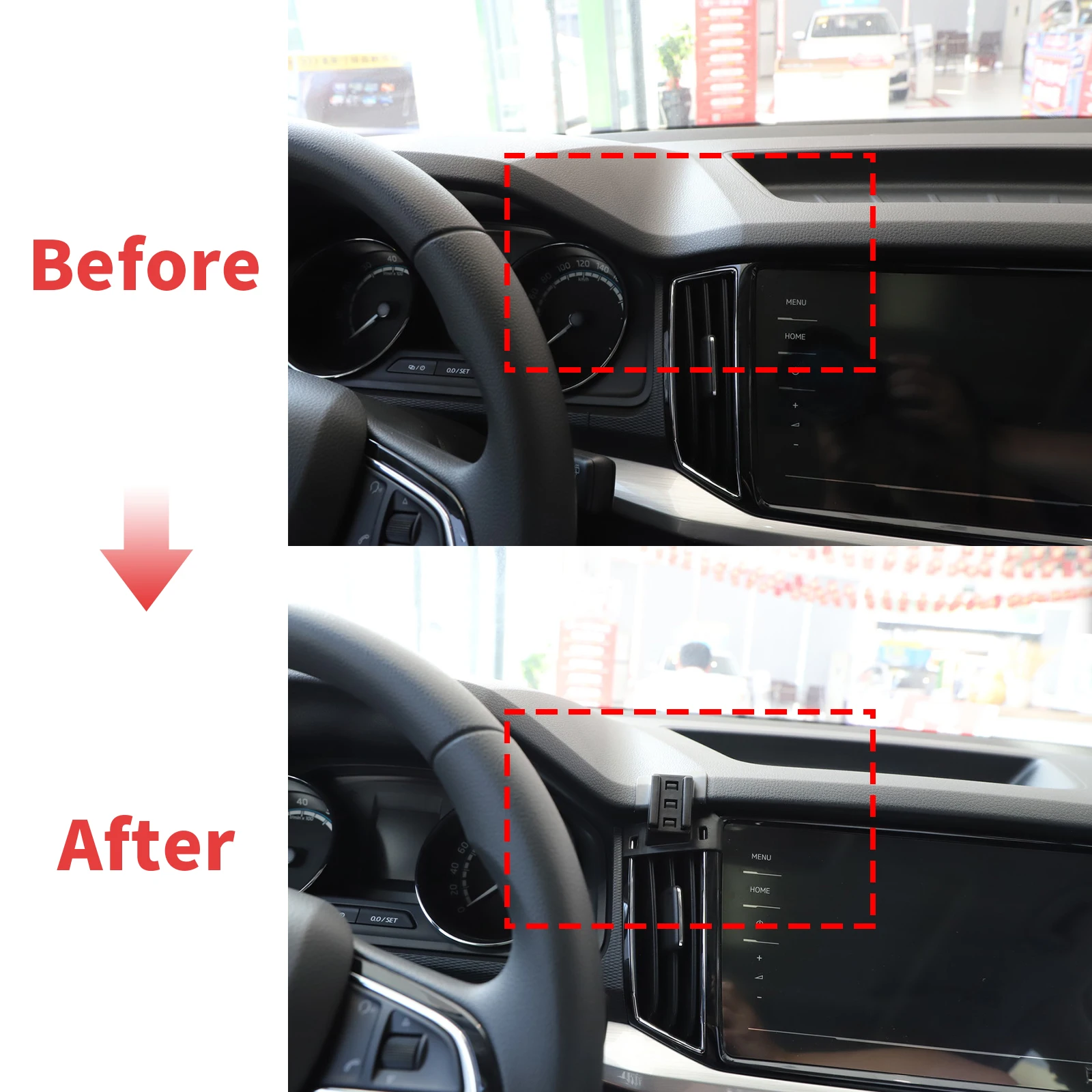 ​​fit for Skoda Kamiq 2018~2022 Custom Fit Phone Holder Mount Dashboard Screen Base No Drill Car​​ accessoires
