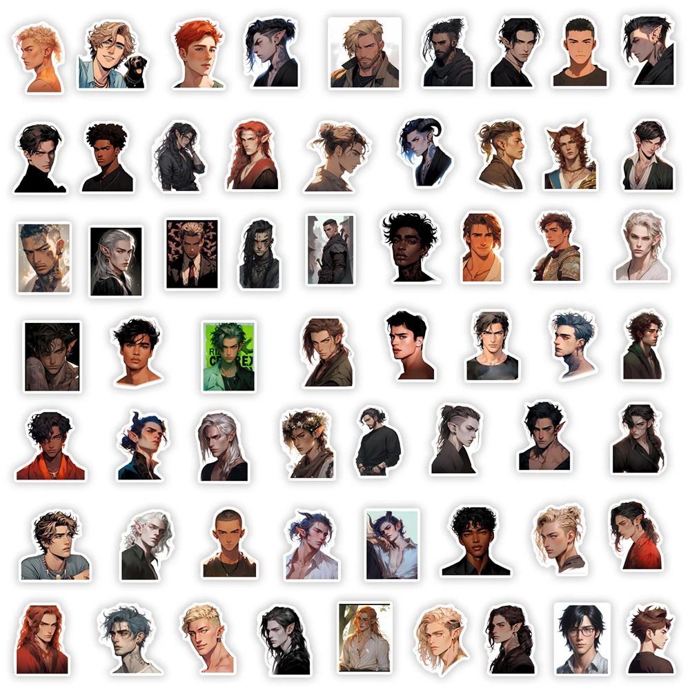 Handsome Boy Sticker Male Elf Pointy Ear DIY Toy Gift Decorative Decal for Scrapbook Journal Notebook Bottle Luggage Waterproof