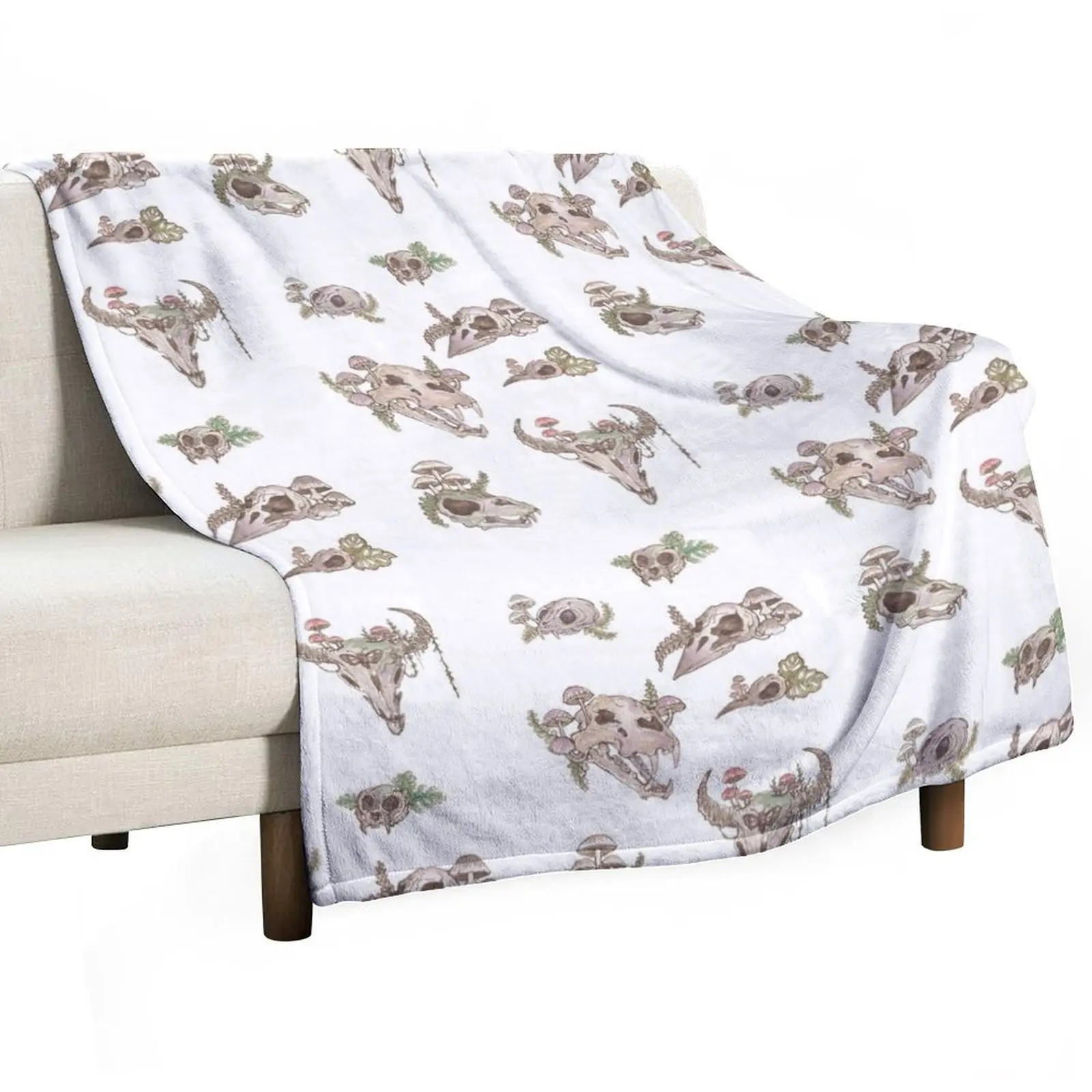 Ecology skull collection Throw Blanket Sofa Quilt Decoratives Soft For Decorative Sofa Blankets