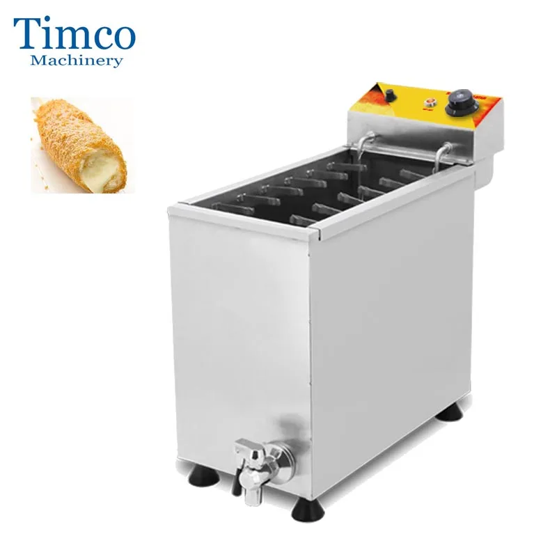 TIMCO Hotdog Maker เครื่อง Cheese Fryer ไฟฟ้า25L ทอดข้าวโพดเตา Mozzarella วาฟเฟิลเครื่องเชิงพาณิชย์