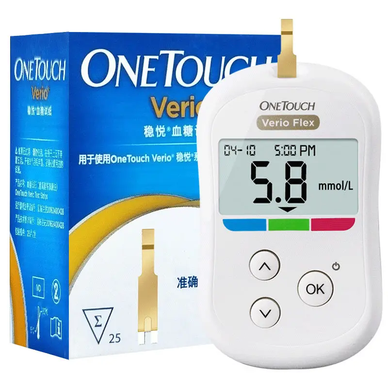 Onetouch Verio Flex Johnson &johnson Blood Glucose Test Paper25/50/100of Household Blood Glucose Test Paper Imported From The Uk