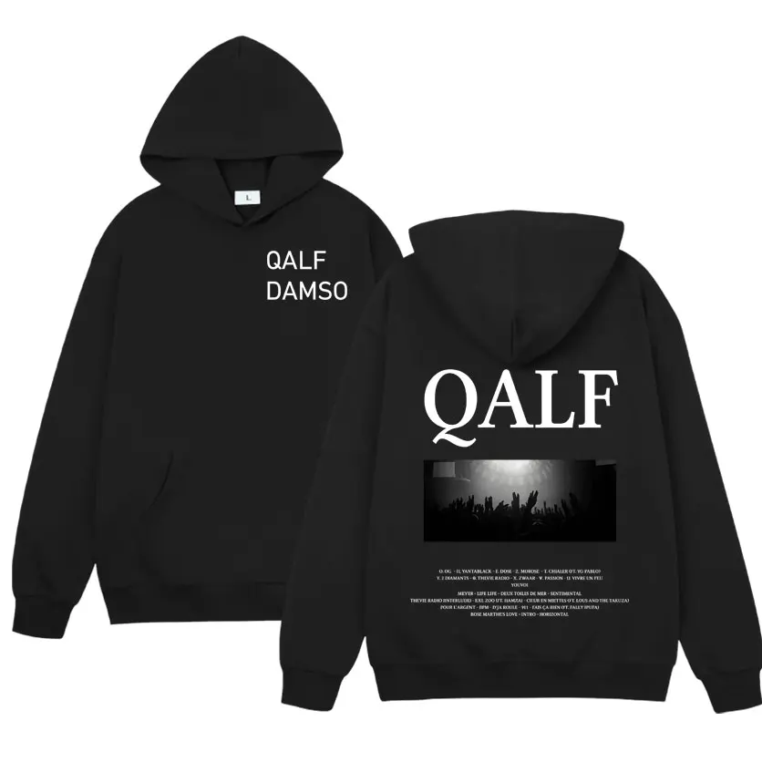 

Готическое худи Damso Qalf в стиле Y2K с длинными рукавами, оверсайз, в стиле хип-хоп, для мужчин и женщин, комфортные свободные пуловеры унисекс