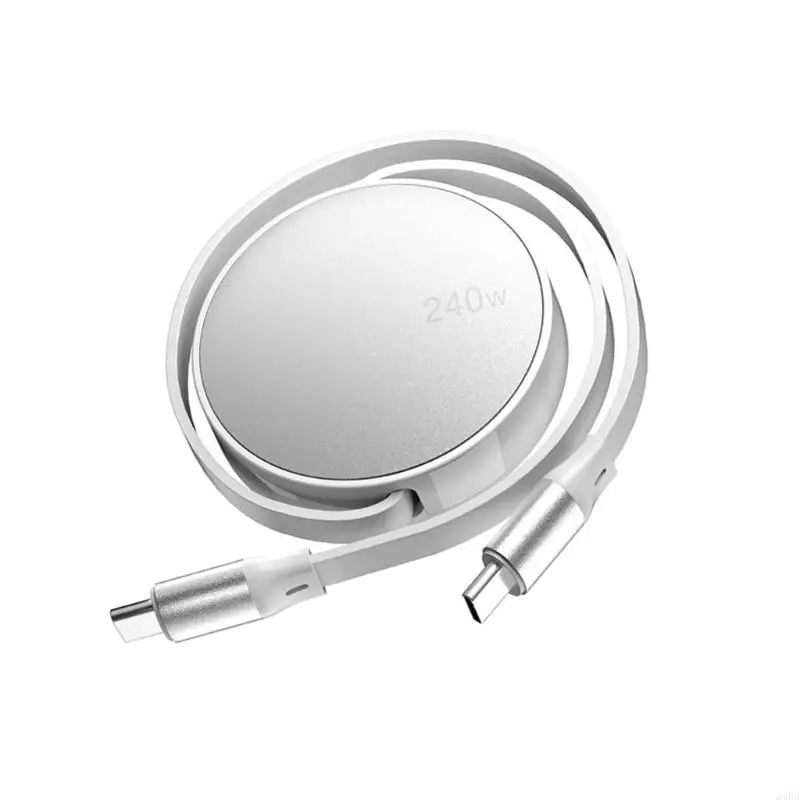 

USB Type C Retractable Charging Cable 240W Fast Speed Data Sync Wire Power Cord with Wide Compatibility 24BB