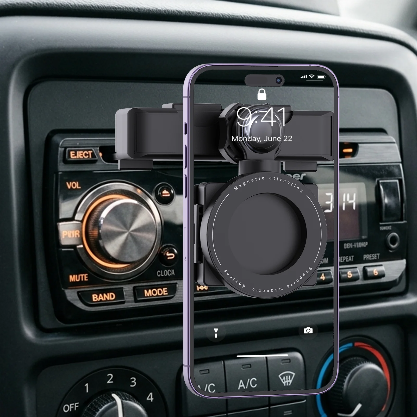 Xnyocn Magnetic Car CD Slot Phone Holder Mount Auto Clip Stand for Smartphone Handsfree GPS Navigation Interior Accessories Rack