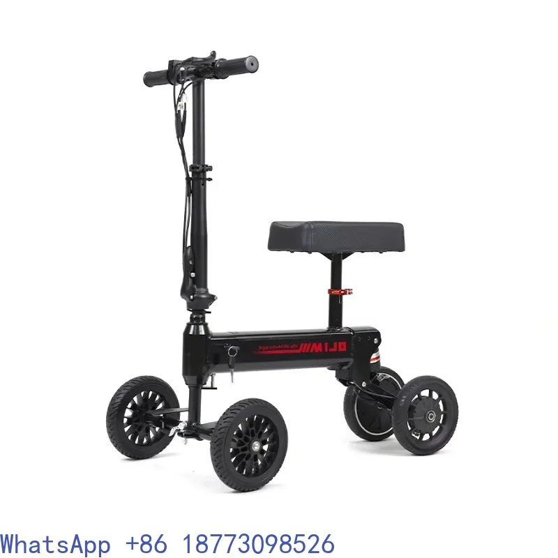 Electric Four-wheel Folding Scooter 120 Kg Capacity, Removable Battery 12-kilometer range 6 kilometers per hour