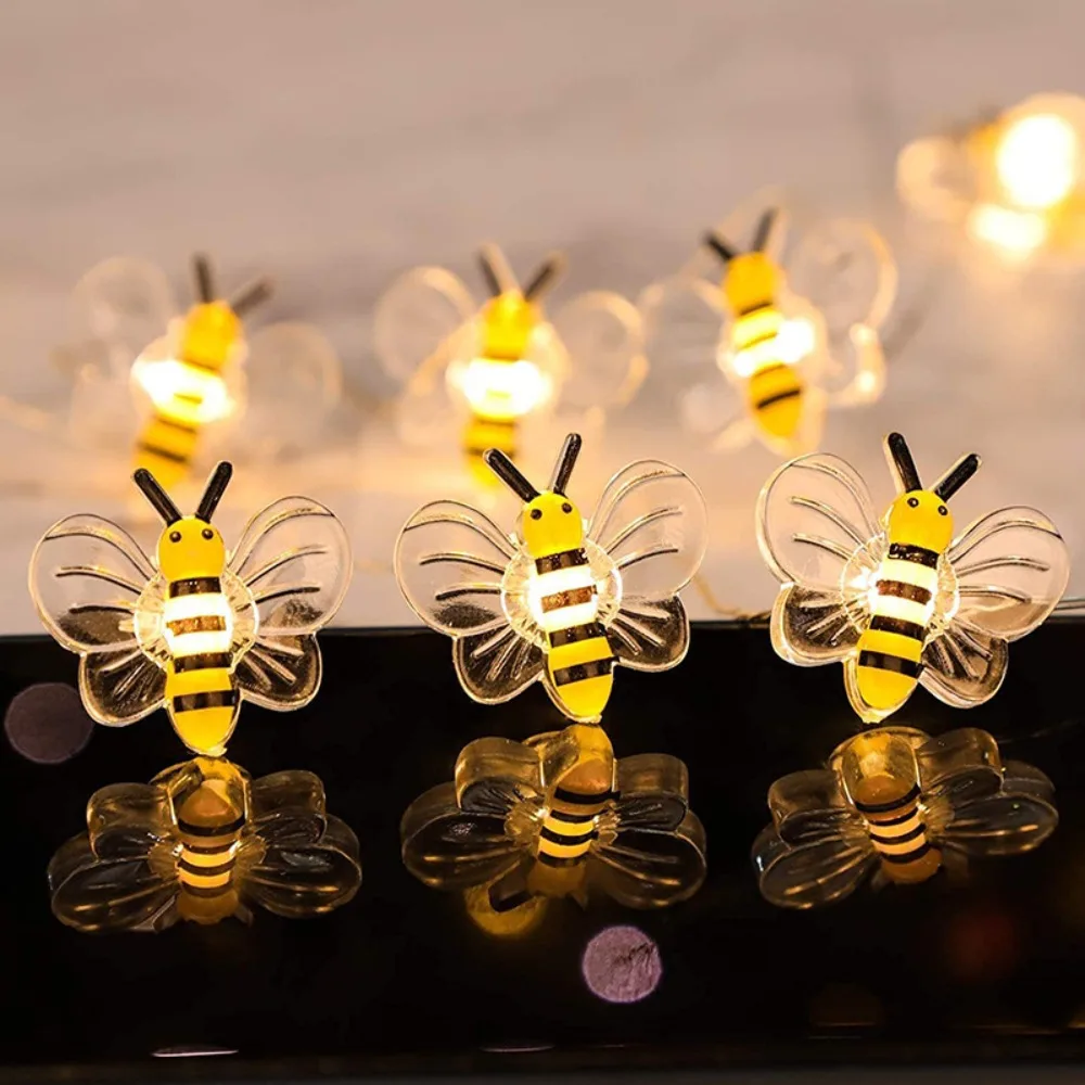 

Plant Decor Cute Bee Lights LED Durable Bee String Lights Special Multifunctional Decorative String Lights Garden