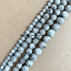 Natural Stone Matte Kiwi Jasper Round Loose Beads 15