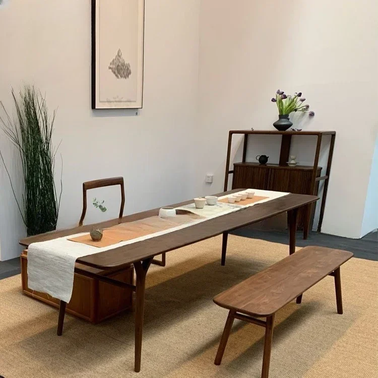 Minimalist log tea table chair t ea cabi et comp lete t ea room te a ho use te a house vill