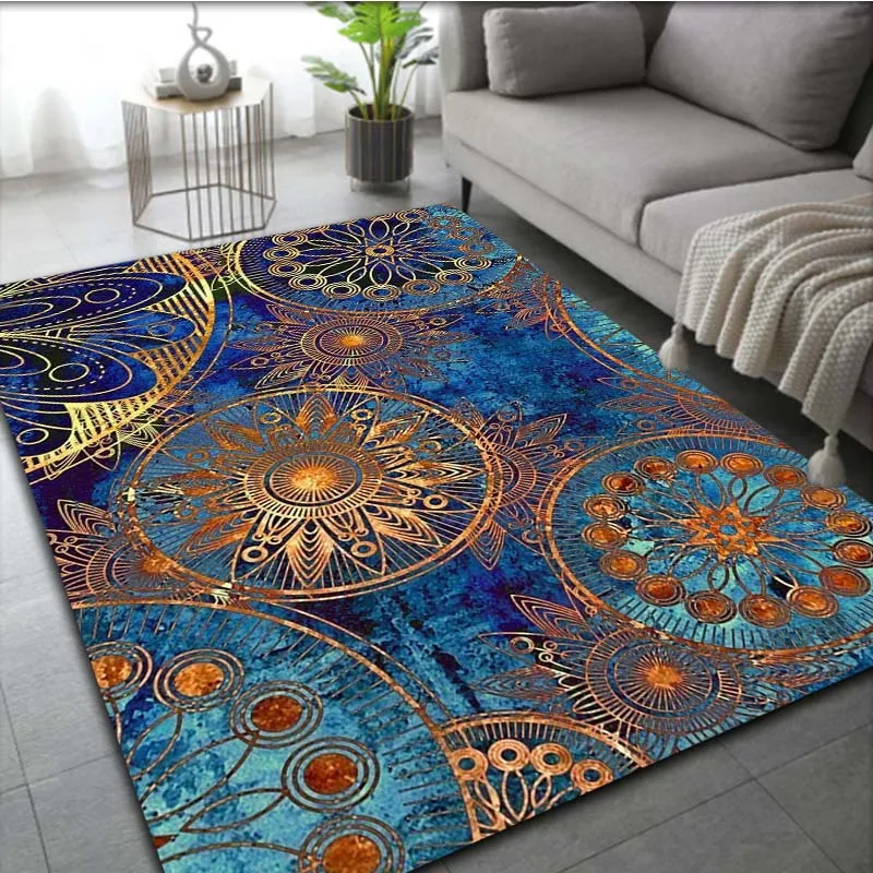 Bohemian Mandala Geometric Doormat - Non-Slip, Machine Washable Rug for Living Room, Bedroom, Office - Abstract Optical Design i