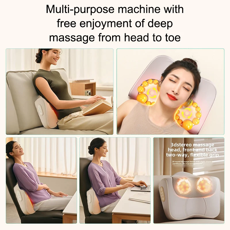 

Массажеры для шеи и спины, массажная подушка для шеи для спины, шеи, плеч, облегчения боли в ногах