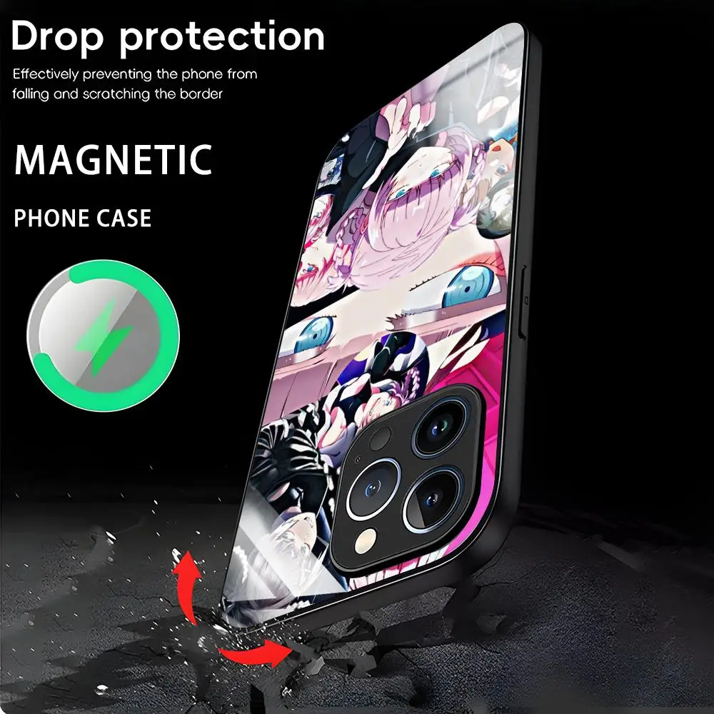 Call of the night anime design Phone Case For iPhone 16 15 14 13 12 11 X XR XS 8 Plus Mini Pro Max Glass Magnetic Case