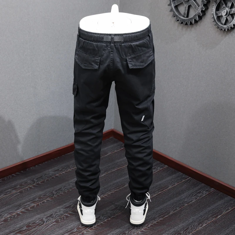 

Street Fashion Men Jeans Big Pocket Casual Cargo Pants Hombre Bottom Zipper Designer Hip Hop Joggers Men Y2K Baggy Trousers