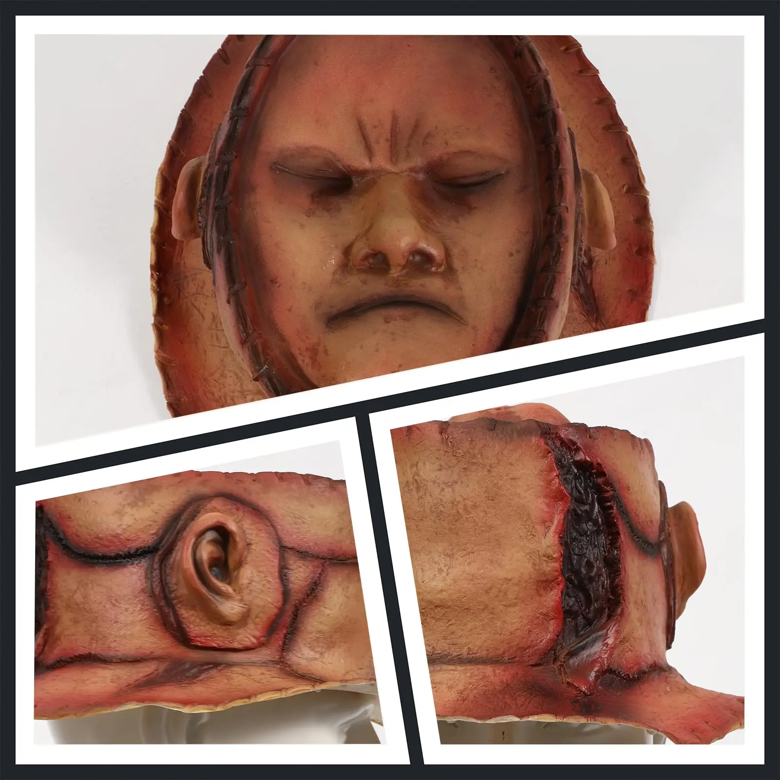Chapeau de Cowboy Woody avec visage humain, casquette Jessie en Latex d'horreur occidentale pour femmes et hommes, accessoire de Cosplay effrayant pour Halloween