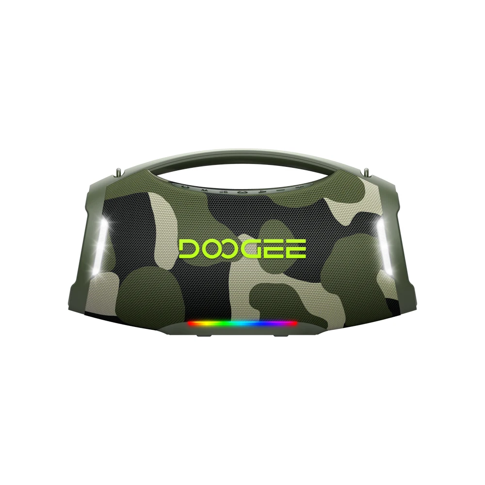 DOOGEE Wild Boom Pro Bluetooth Speaker 250W RMS Boombox IP55 Waterproof Portable Speaker Outdoor Music Box With Colorful Light