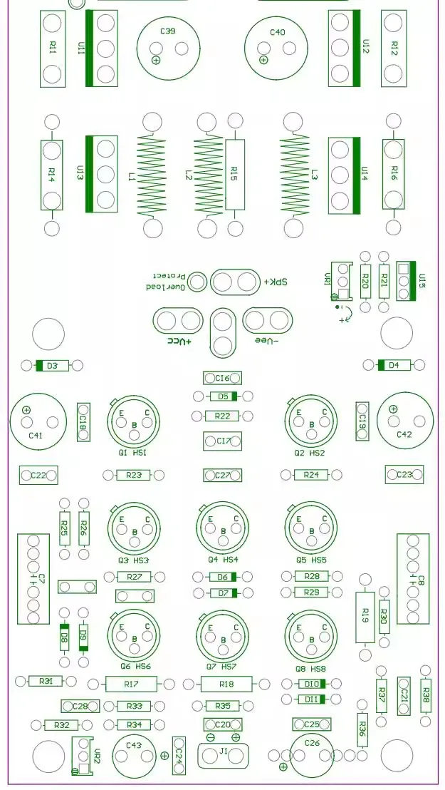 A Pair HiFi 500W Rear Stage Amplifier PCB Board Reference FM801 AMP Circuit