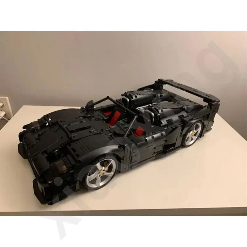 MOC-138494 schwarze klassische f50 supercar montage nähte bausteine modell 2689 teile kinder geburtstag bausteine spielzeug geschenk