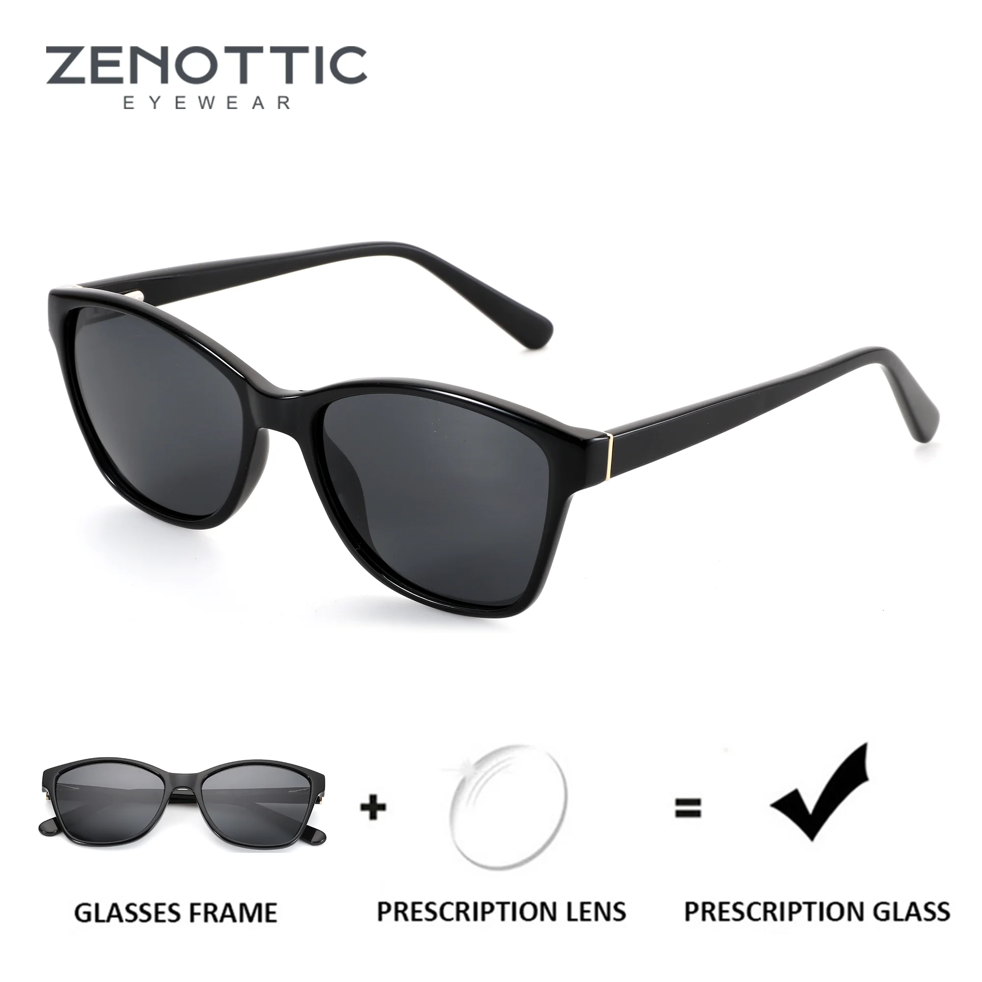 

ZENOTTIC 2025 Новые поступления ручной работы из ацетата с бабочкой по рецепту, солнцезащитные очки для близорукости, диоптрийные поляризационные солнцезащитные очки, женские оттенки