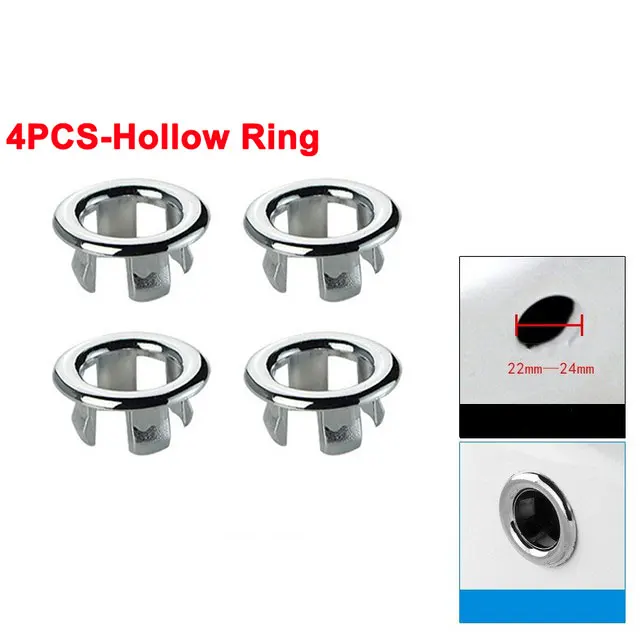 4Pcs Circular Overflow Drain Cover Kit, Bathroom Accessories