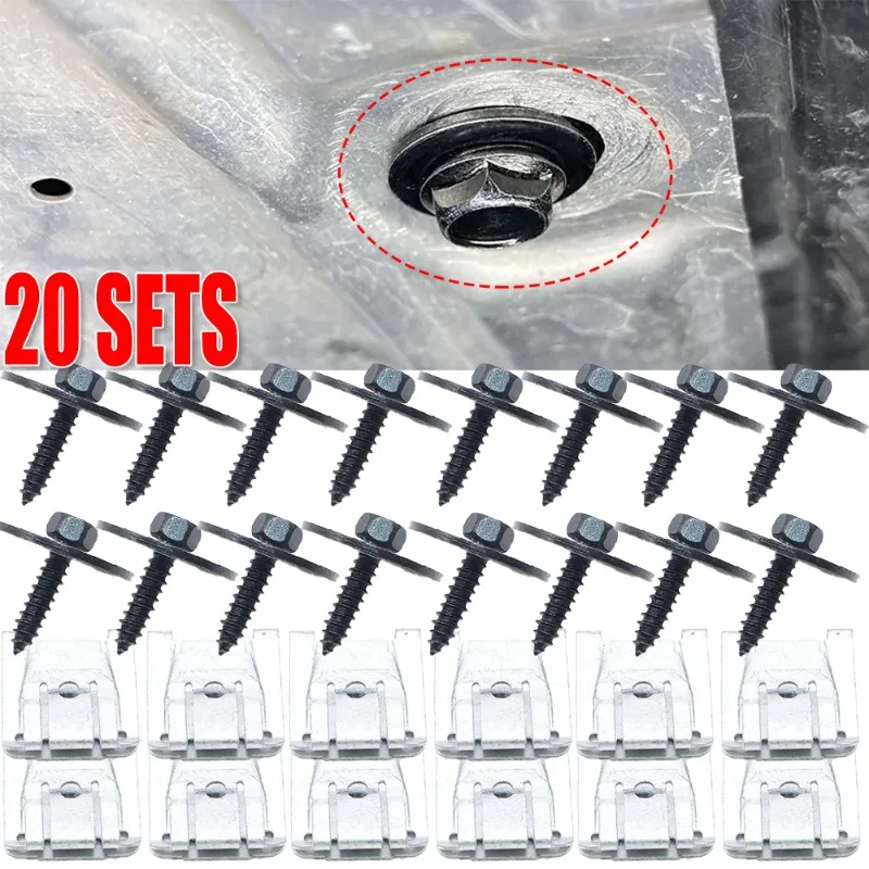 

U Nut Hex Screw Chassis Fender Bumper Fastener Undertray Sheet Metal Clip Fixing for BMW Bumper Fender Liner Screw Grommet Kit
