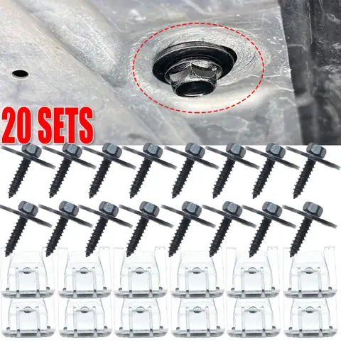 U Nut Hex Screw Chassis Fender Bumper Fastener Undertray Sheet Metal Clip Fixing for BMW Bumper Fender Liner Screw Grommet Kit