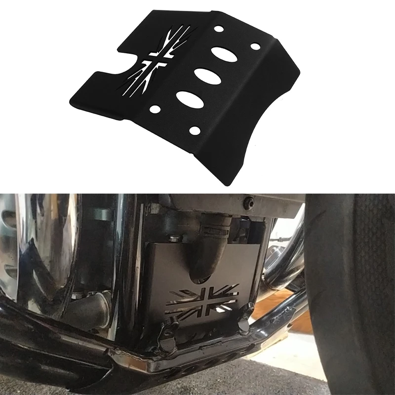 Engin Protection Cover For Bonneville Bobber Black Chassis Under Guard Skid Plate Motorcycle Radiator Guard Accessories