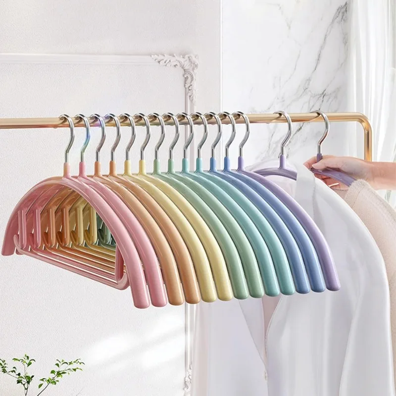 Coat Hangers Non Slip 21 Pack Sweater Hangers No Shoulder Bump Metal Clothes Hangers for Closet