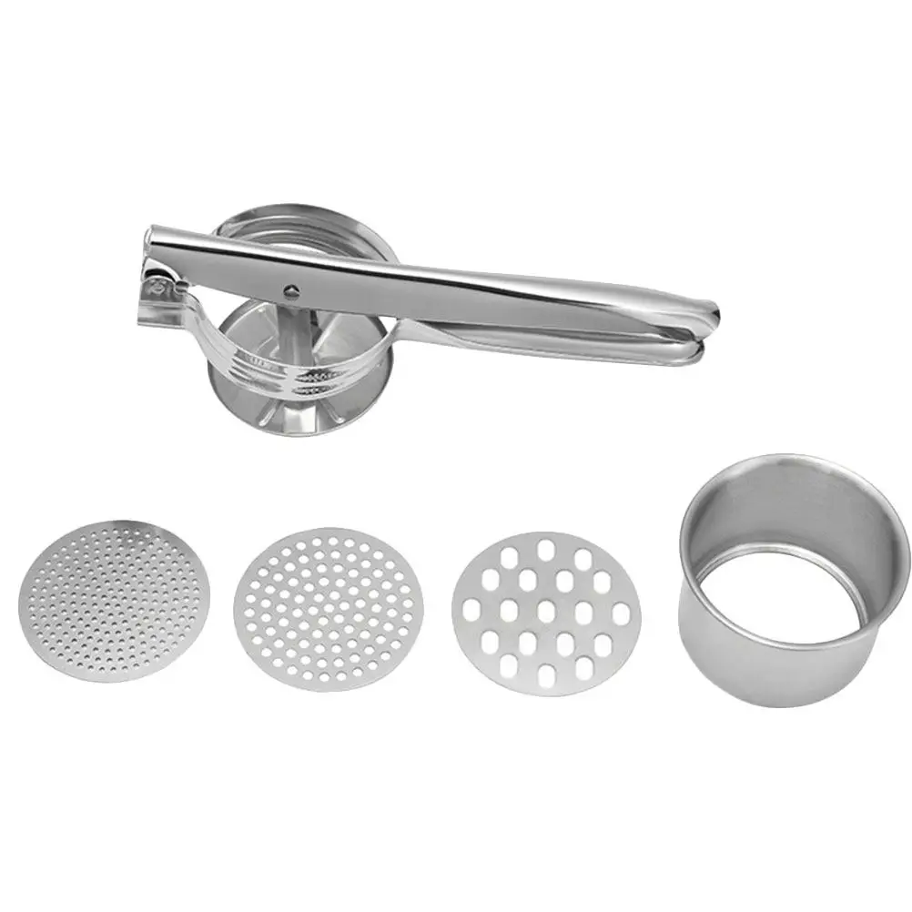 

1Set Stainless Steel Potato Ricer Comfortable Hold Creamy Dish Quick Kitchen Tool Potato Masher Manual Food Presser