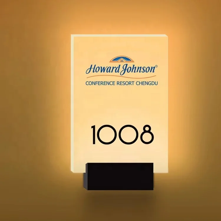 

2024 New Dsymbol Free Design Customized Sign Restroom Address Finding Sign LED Acrylic Door Number Sign Illuminated Door Plate
