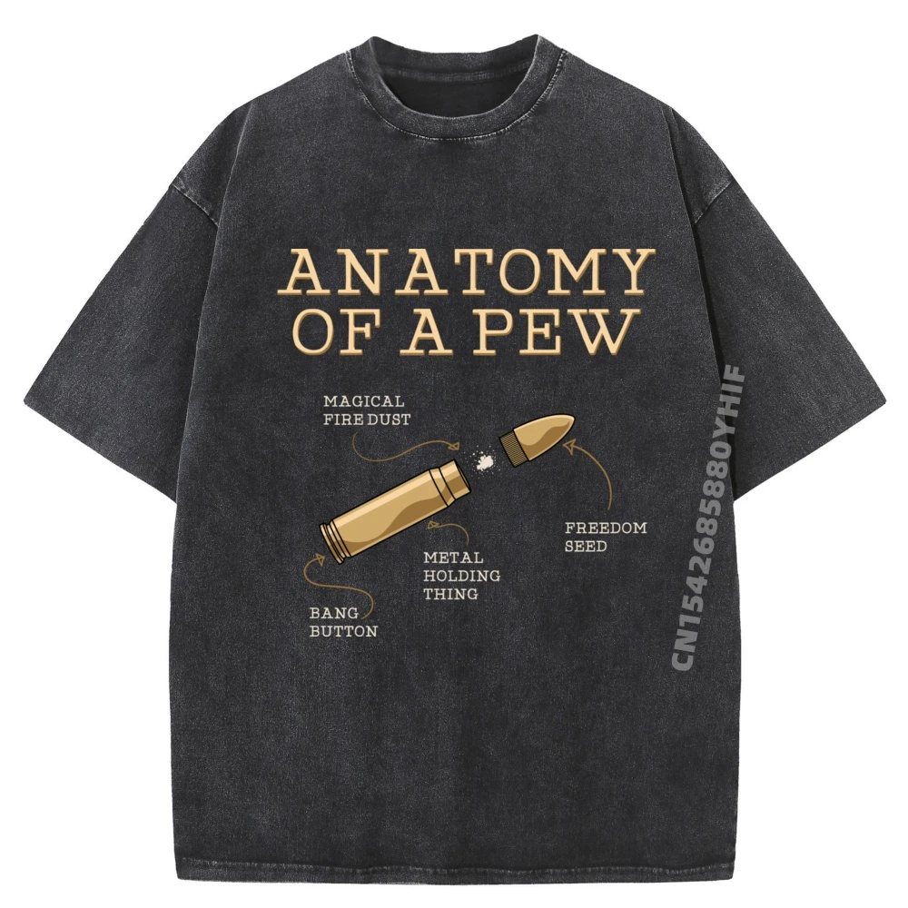 

Funny Ammo Gun Lovers Saying Gun Owner Ideasretro Anatomy Of A Pew Ammo Gun Funny Amendment Graphic Tee Mens Retro Washed Tshirt