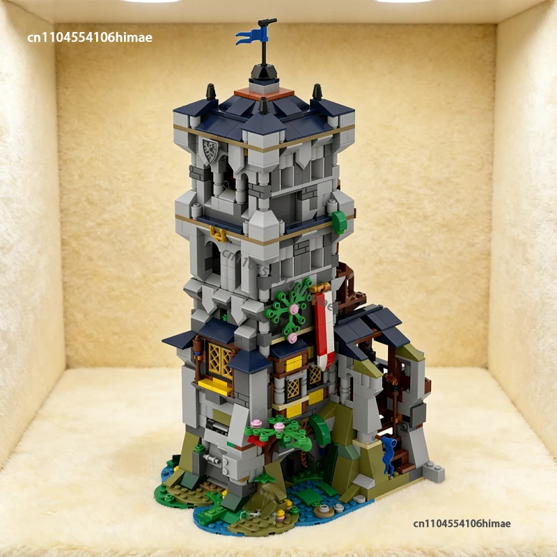 

1132Pcs MOC Medieval Castle The Ruined Falcon Outpost Tower Modular Building Blocks House Assembly Model Brick Creative Toy Gift