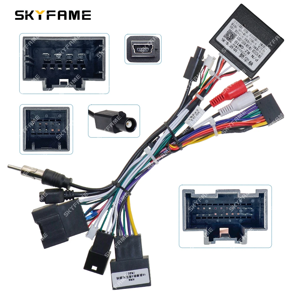 SKYFAME Car 16pin Wiring Harness Adapter Canbus Box Decoder For Chevrolet Sail 3 Buick Excelle Spark