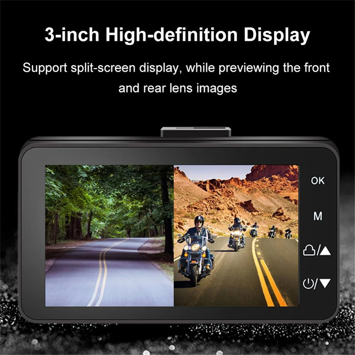 Motorcycle DVR Dash Camera with Front Rear Camera Dual Video Loop Recording Waterproof Motorbike Driving Recorder Cam